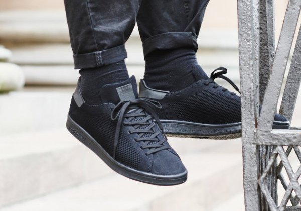 Adidas Stan Smith Primeknit Triple Black  (1)