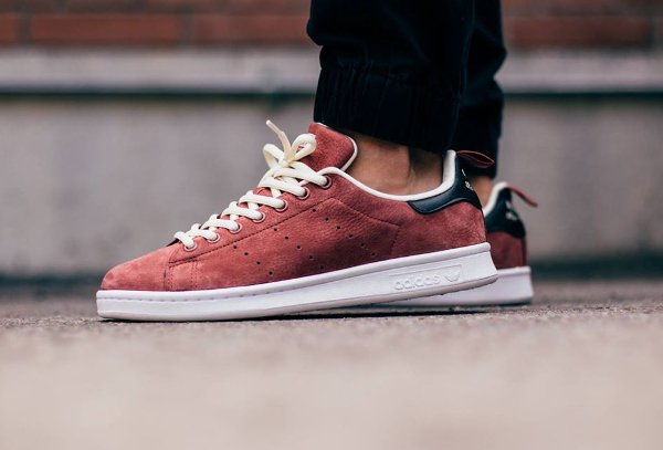 Adidas Stan Smith Suede Rust Red White (1)