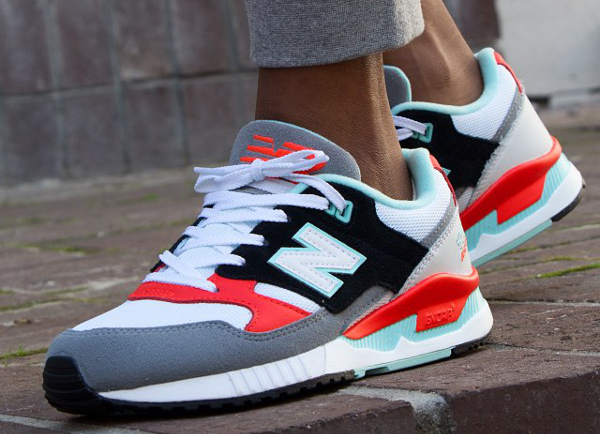 new balance white and orange