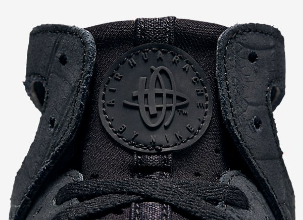 Nike Air Flight Huarache Triple Black  (3)