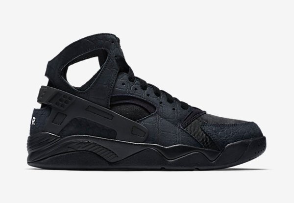 Nike Air Flight Huarache Triple Black  (4)