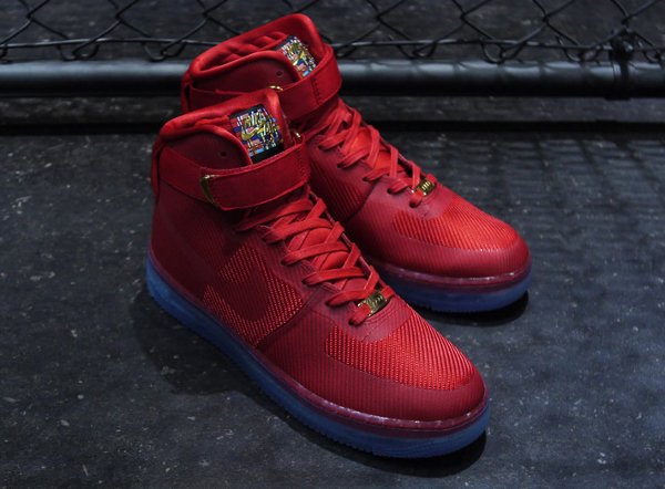 Nike Air Force 1 High Comfort Lux University Red  (1)