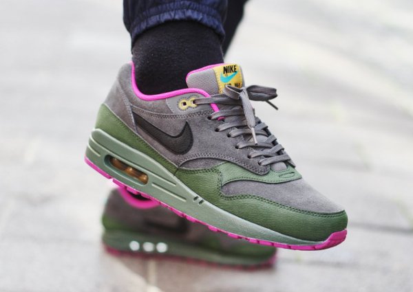 Nike Air Max 1 LTR Pewter Green Fuchsia