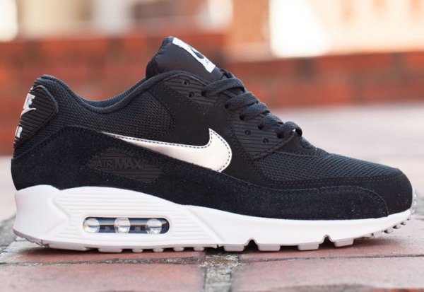 Nike Air Max 90 Essential Black Metallic Silver (1)