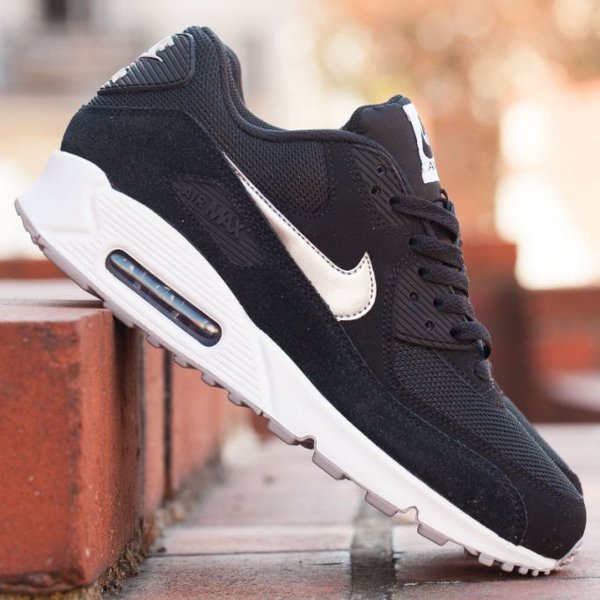 Nike Air Max 90 Essential Black Metallic Silver (3)