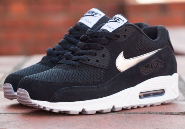 Nike Air Max 90 Essential Black Silver White (2)