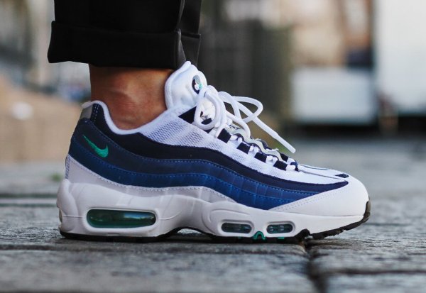 nike air max 95 white slate blue