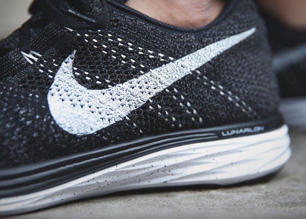 Nike Flyknit Lunar3 Black White (4)