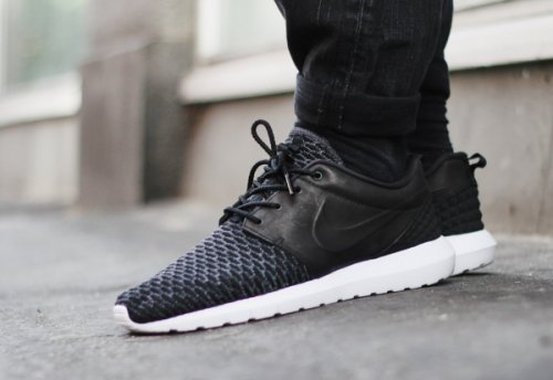 nike roshe run flyknit midnight fog