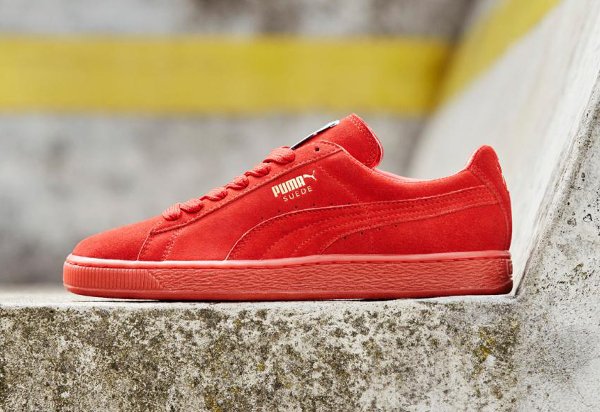 puma suede toute rouge