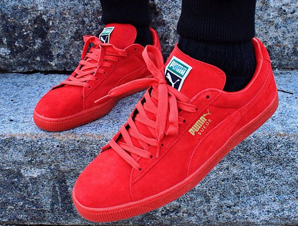 puma suede mono rouge