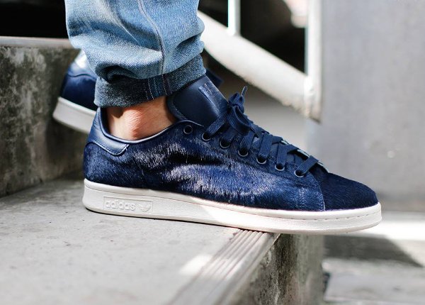 Adidas Stan Smith Pony Hair Navy (2)