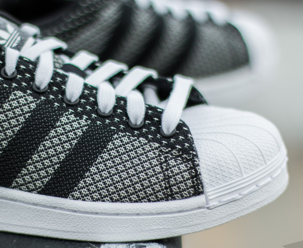 Adidas superstar weave hotsell black and white