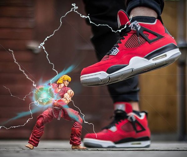 Air Jordan 4 Ken Street Fighter 2 Hadouken - Ben Tolentino Paras