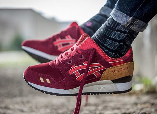 Asics Gel Lyte 3 Burgundy Fiery Red