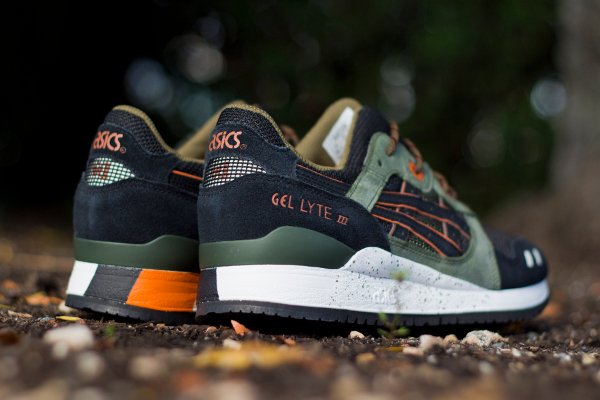 Asics Gel Lyte 3 noire olive orange (4)