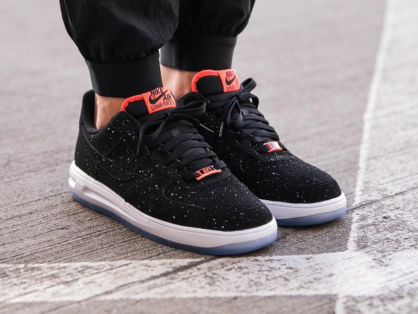 Nike Air Force 1 Lunar Black Hot Lava (taches) (5)