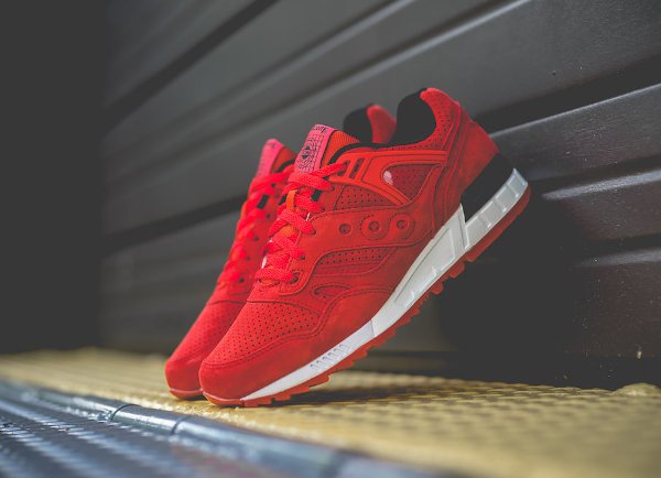 Saucony Grid SD suède rouge (1)