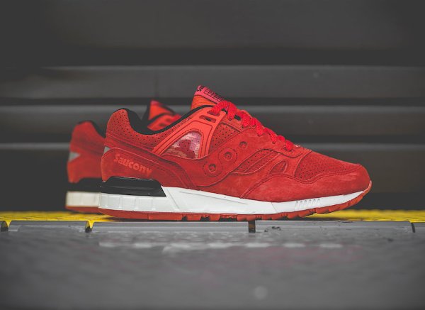 Saucony Grid SD suède rouge (2)