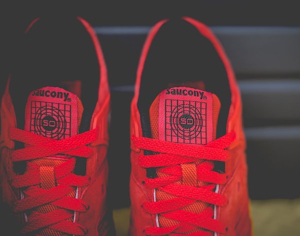 Saucony Grid SD suède rouge (4)