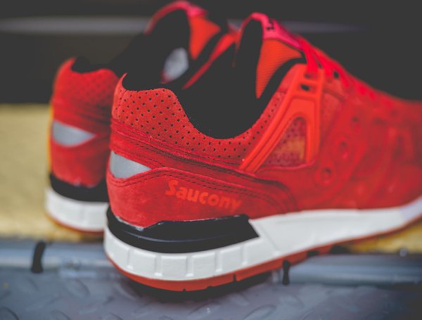 Saucony Grid SD suède rouge (5)