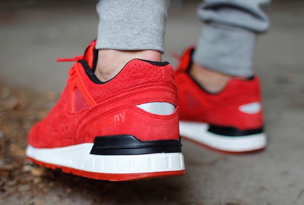 Saucony Grid SD suède rouge (6)