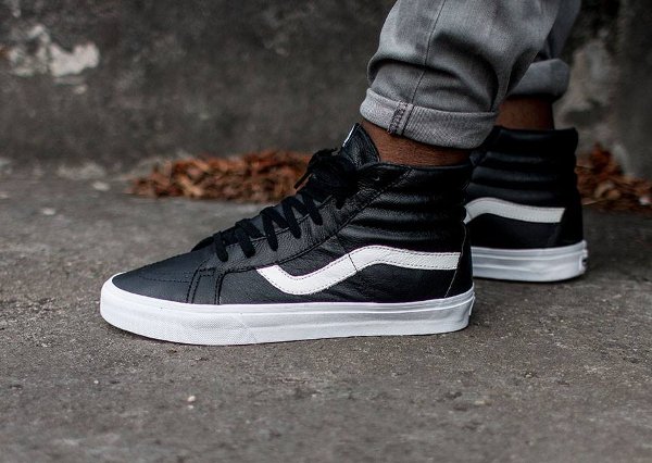 Vans Sk8 Hi Reissue Premium Leather Black (2)