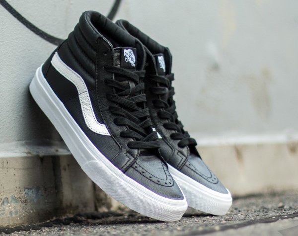 Vans Sk8 Hi cuir premium noir (1)