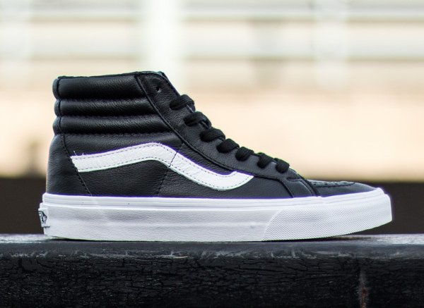 Vans Sk8 Hi cuir premium noir (3)