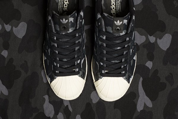 Adidas Consortium Superstar 80V Camo x Undefeated x Bape Black Cinder Gold (8)