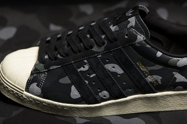 Adidas Consortium Superstar 80V Camo x Undefeated x Bape Black Cinder Gold (9)