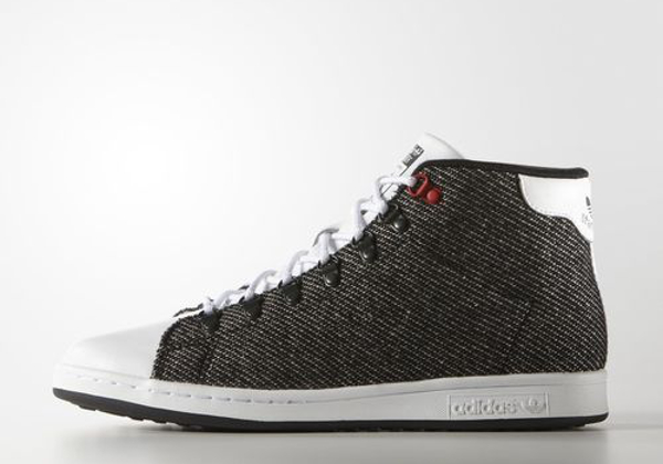 adidas stan smith winter mid core black