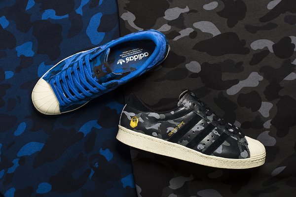 Adidas Superstar 80V Camo x UNDFTD x Bape