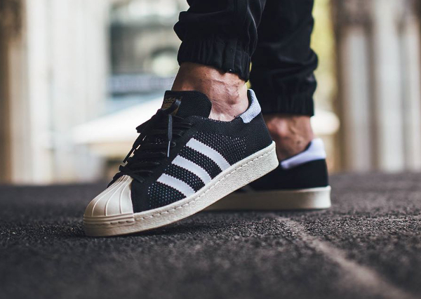 adidas superstar 80s primeknit black white