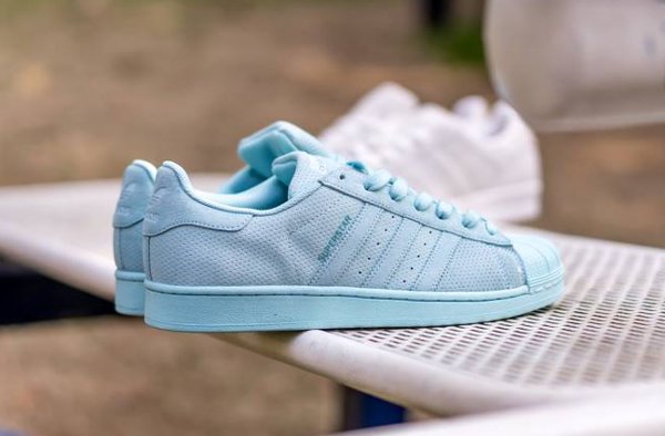 Adidas Superstar RT cuir perforé turquoise (1)