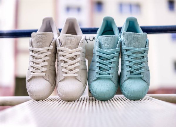 Adidas Superstar RT cuir perforé turquoise (2)