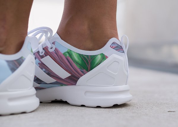 Adidas ZX Flux Smooth femme imprimé oiseau (colibri) (5)