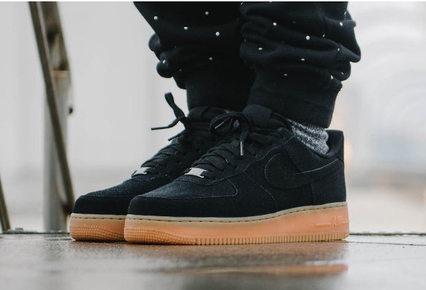 Nike Air Force 1 Low Suede Black Gum (homme) (3)