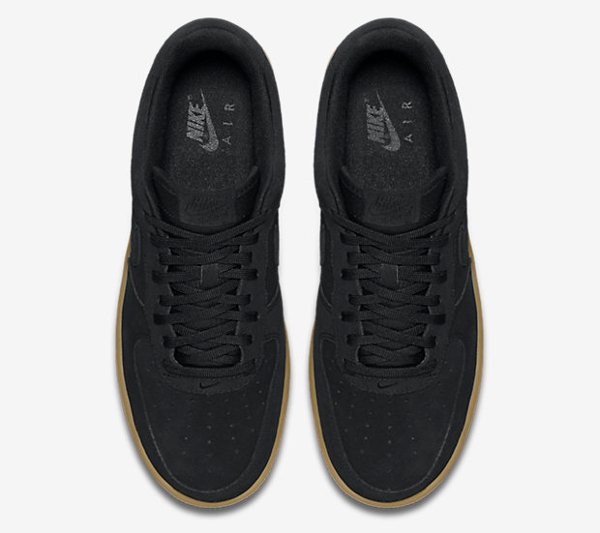 Nike Air Force 1 basse noire semelle en gomme (7)