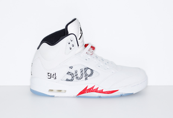 Nike Air Jordan 5 x Sup White Red (1)