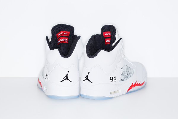 Nike Air Jordan 5 x Sup White Red (4)
