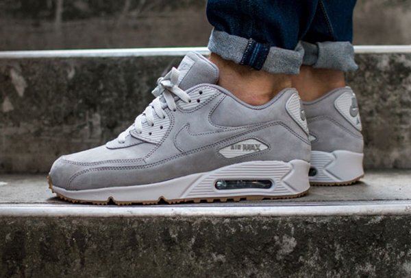 Nike Air Max 90 Winter Premium Leather Medium Grey  (1)