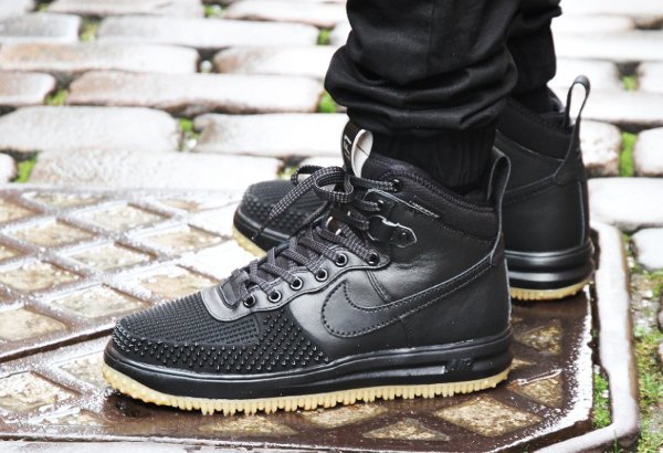 Nike Lunar Force 1 Duckboot Black Metallic Silver (1)