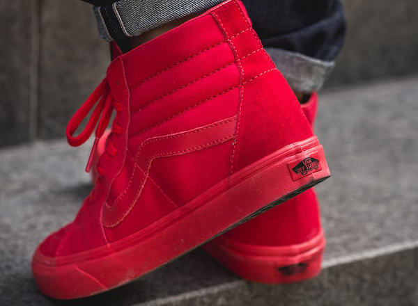 vans sk8 hi true red