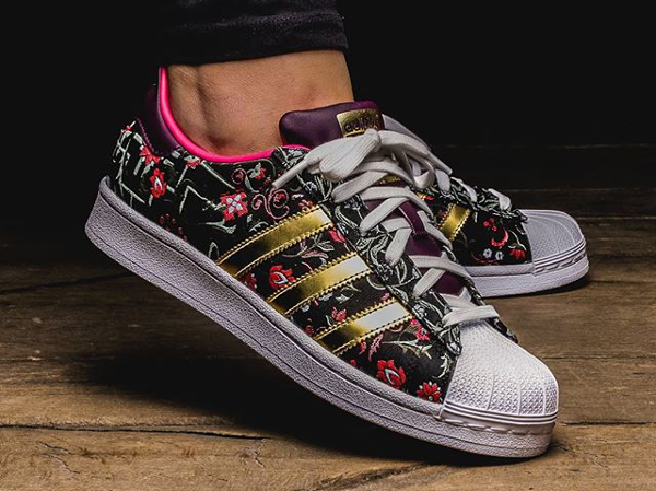 Adidas Original Superstar Junior Floral 3 4 5 6 CG3596 SportsLocker 