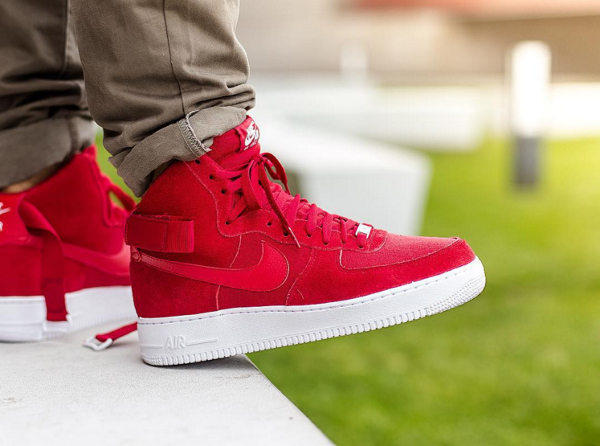 Nike Air Force 1 High Suede Gym red - @7conceptstore