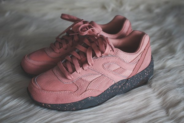 puma trinomic rose semelle grise