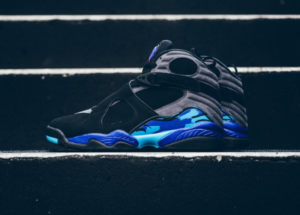 chaussures nike air jordan 8 retro Black Aqua 1 600x430