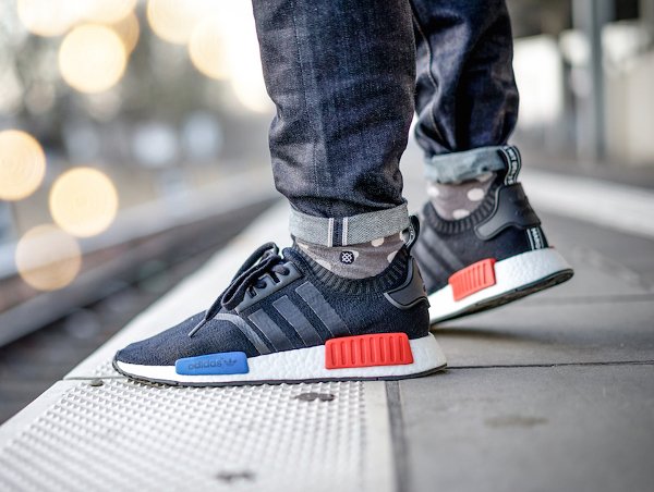 Adidas NMD Runner_1 Primeknit Core Black pas cher (2)