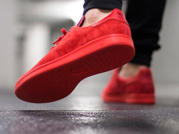 Adidas Stan Smith Suede Power Red (2)